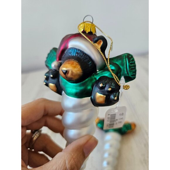 Kohls deer bear icicle ornament reindeer Xmas tree set lot - Picture 3 of 12